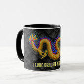 Mug J'aime le dragon d'or de régate de dragon (Devant gauche)