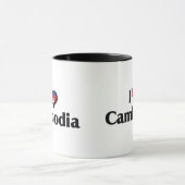 Mug J'aime le drapeau cambodgien (Centre)