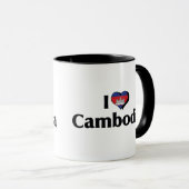 Mug J'aime le drapeau cambodgien (Devant droit)