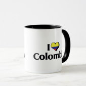 Mug J'aime le drapeau de Colombie (Devant droit)