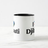 Mug J'aime le drapeau de Djibouti (Centre)