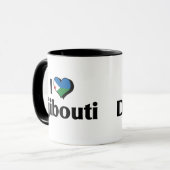 Mug J'aime le drapeau de Djibouti (Devant gauche)