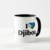 Mug J'aime le drapeau de Djibouti (Devant droit)