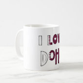 Mug J'aime le drapeau de Doha du souvenir de (Devant gauche)