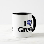 Mug J'aime le drapeau de la Grèce (Devant droit)