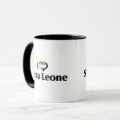 Mug J'aime le drapeau de la Sierra Leone (Devant gauche)
