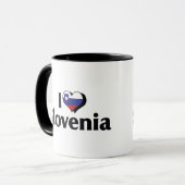 Mug J'aime le drapeau de la Slovénie (Devant gauche)