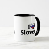 Mug J'aime le drapeau de la Slovénie (Devant droit)