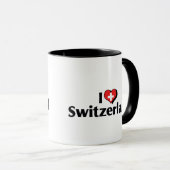 Mug J'aime le drapeau de la Suisse (Devant droit)