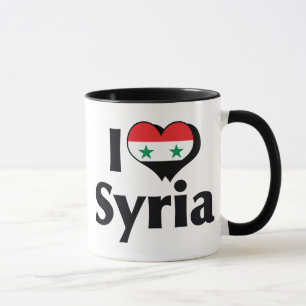 Mug J'aime le drapeau de la Syrie