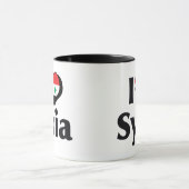 Mug J'aime le drapeau de la Syrie (Centre)