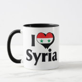 Mug J'aime le drapeau de la Syrie (Gauche)