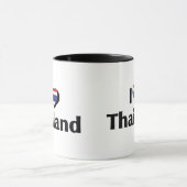 Mug J'aime le drapeau de la Thaïlande (Centre)