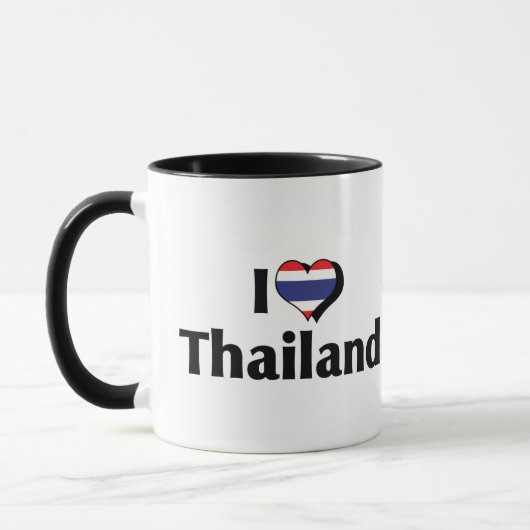 Mug J'aime le drapeau de la Thaïlande (Gauche)