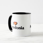 Mug J'aime le drapeau de Macédoine (Devant gauche)