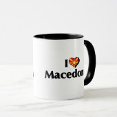 Mug J'aime le drapeau de Macédoine (Devant droit)