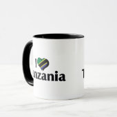 Mug J'aime le drapeau de Tanzanie (Devant gauche)