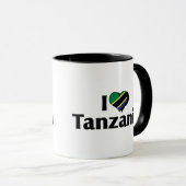 Mug J'aime le drapeau de Tanzanie (Devant droit)