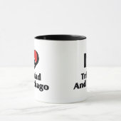 Mug J'aime le drapeau de Trinité-et-Tobago (Centre)