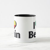 Mug J'aime le drapeau du Bénin (Centre)