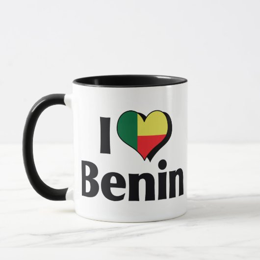 Mug J'aime le drapeau du Bénin (Gauche)