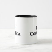 Mug J'aime le drapeau du Costa Rica (Centre)