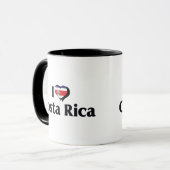 Mug J'aime le drapeau du Costa Rica (Devant gauche)