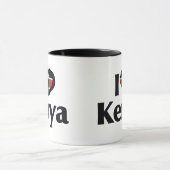 Mug J'aime le drapeau du Kenya (Centre)