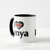 Mug J'aime le drapeau du Kenya (Devant gauche)