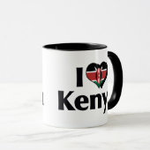 Mug J'aime le drapeau du Kenya (Devant droit)