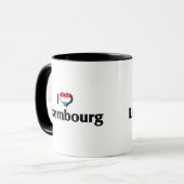 Mug J'aime le drapeau du Luxembourg (Devant gauche)