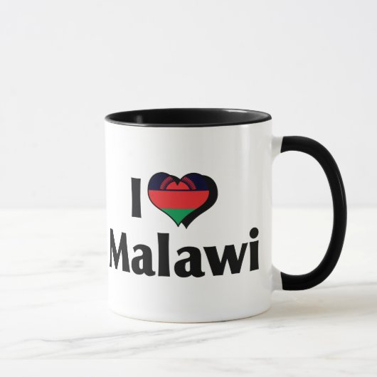 Mug J'aime le drapeau du Malawi (Droite)