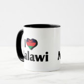Mug J'aime le drapeau du Malawi (Devant gauche)