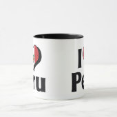 Mug J'aime le drapeau du Pérou (Centre)