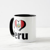 Mug J'aime le drapeau du Pérou (Devant gauche)
