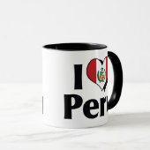 Mug J'aime le drapeau du Pérou (Devant droit)
