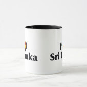 Mug J'aime le drapeau du Sri Lanka (Centre)