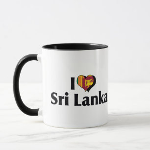 Mug J'aime le drapeau du Sri Lanka