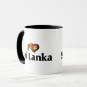 Mug J'aime le drapeau du Sri Lanka (Devant gauche)