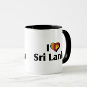Mug J'aime le drapeau du Sri Lanka (Devant droit)