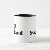 Mug J'aime le drapeau du Swaziland (Centre)