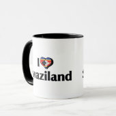 Mug J'aime le drapeau du Swaziland (Devant gauche)