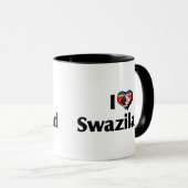 Mug J'aime le drapeau du Swaziland (Devant droit)