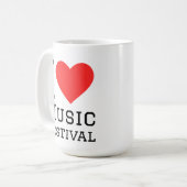 Mug J'aime le festival de musique (Devant gauche)