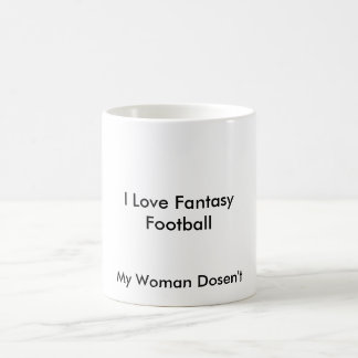 Mug J'aime le football d'imaginaire, ma femme ne fait