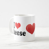 Mug J'aime le fromage (Devant gauche)