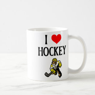 Mug J'aime le hockey j'ai le cœur pour le hockey drôle