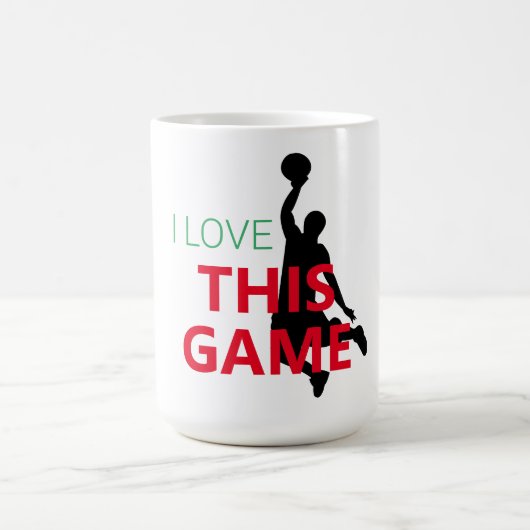 Mug J'Aime Le Jeu De Basketball (Centre)