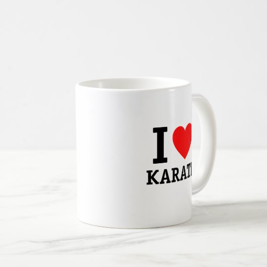 Mug J'aime le karaté (Devant droit)