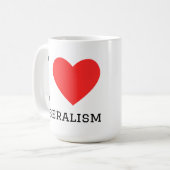 Mug J'aime le libéralisme (Devant gauche)